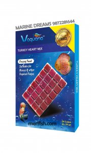 VAQUARIA FROZEN TURKEY HEART MIX FOOD 100GM (24 CUBES)