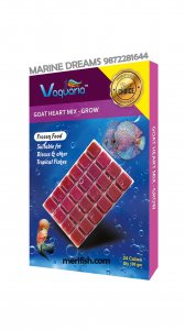 VAQUARIA FROZEN GOAT HEART MIX - GROW FOOD 100GM (24 CUBES)