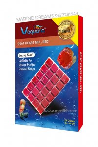 VAQUARIA FROZEN GOAT HEART MIX - RED  100GM (24 CUBES)
