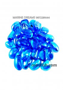 BLUE TRISIDE GLASS STONES 1 KG