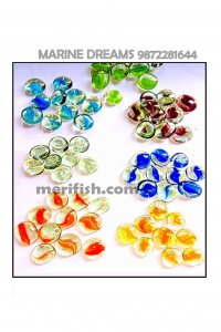 MULTICOLOUR DOUBLE SHADE GLASS STONES 1 KG