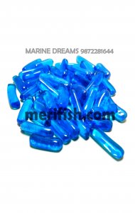 BLUE CAPSULE GLASS STONES 1 KG