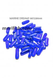 BLUE CAPSULE GLASS STONES 1 KG