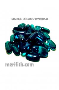 NEON GREEN BLACK TRISIDE GLASS STONES 1 KG