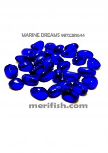 BLUE TRISIDE GLASS STONES 1 KG